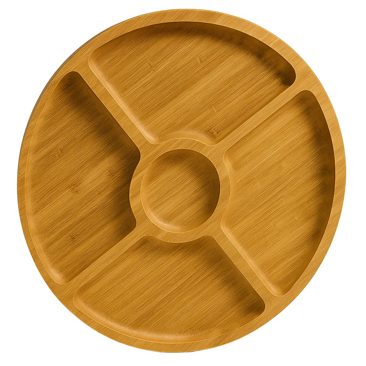 DECOGREEN - Tabla de Picoteo Bio Bamboo 4 + Salsa 30cm