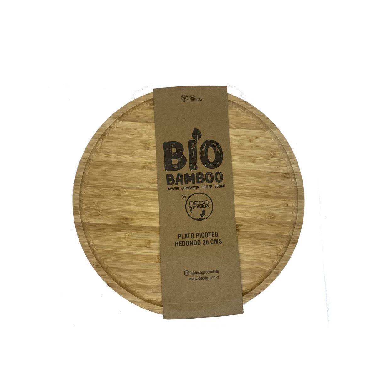 DECOGREEN - Plato Picoteo Redondo Bio Bamboo 30cm