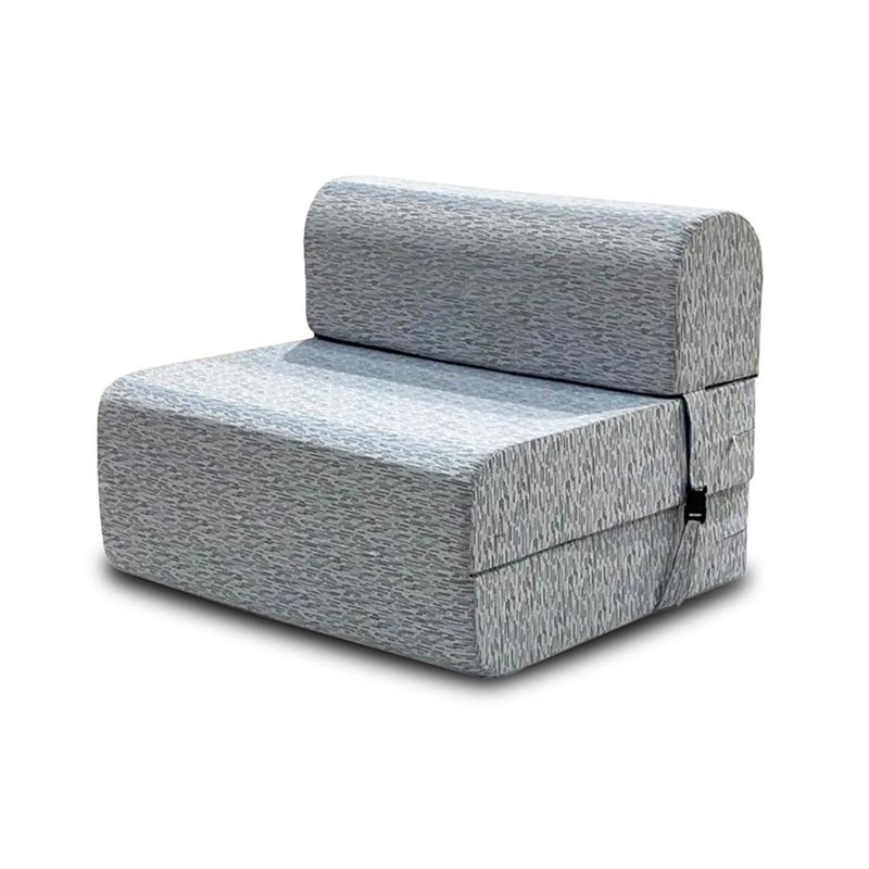 MANTAHUE - Sofá Cama Brocato Gris Claro 120x165x18 cm