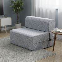 Sofá Cama Brocato Gris Claro 120x165x18 cm