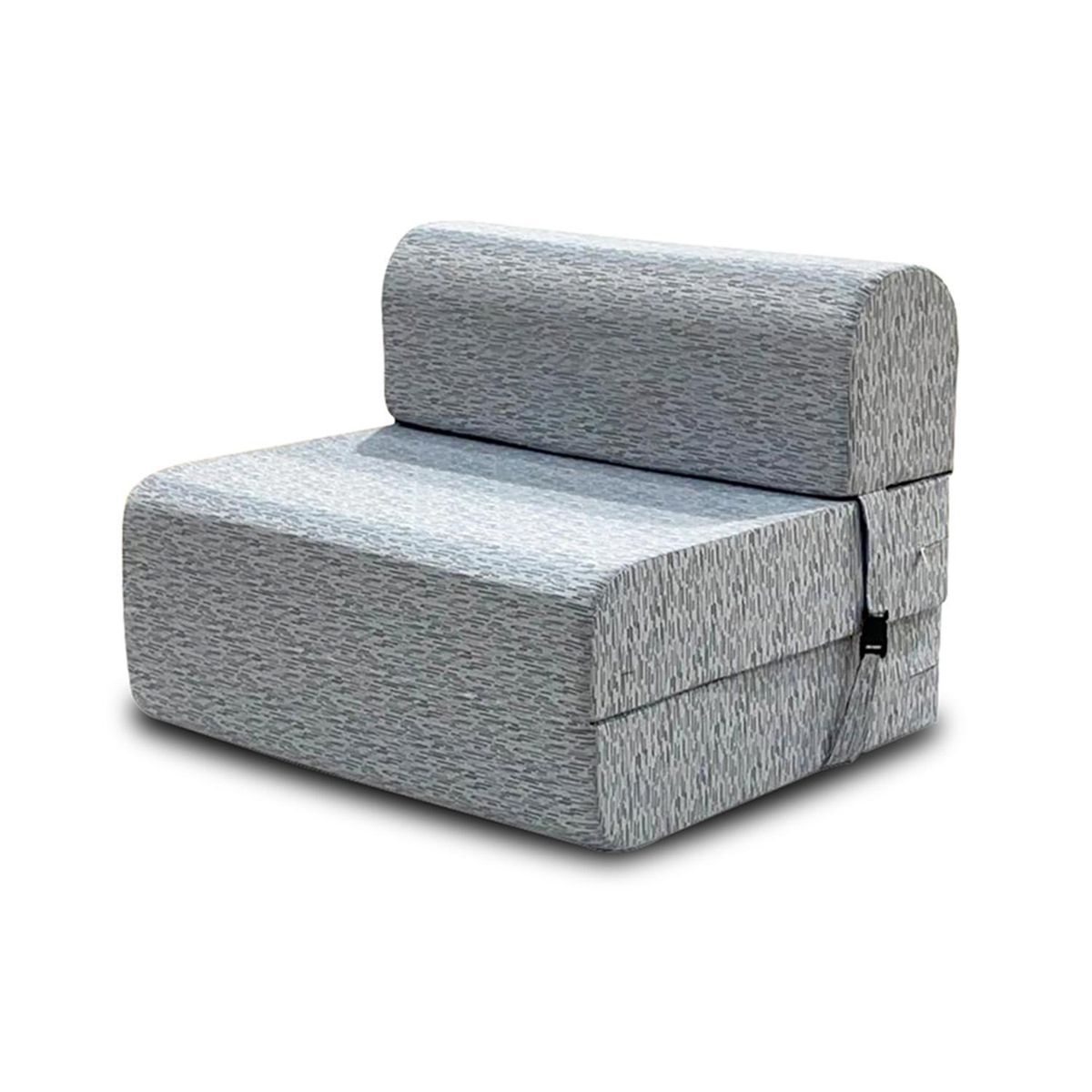 MANTAHUE - Sofá Cama Brocato Gris Claro 65x165x18 cm