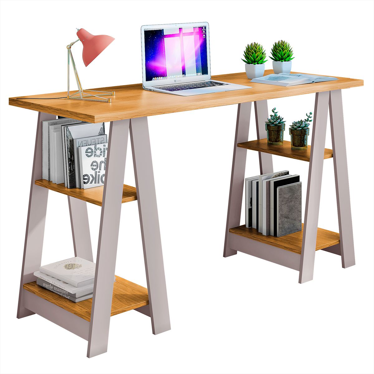 DI PORETTI - Escritorio Vigor Café 136x78x54 cm