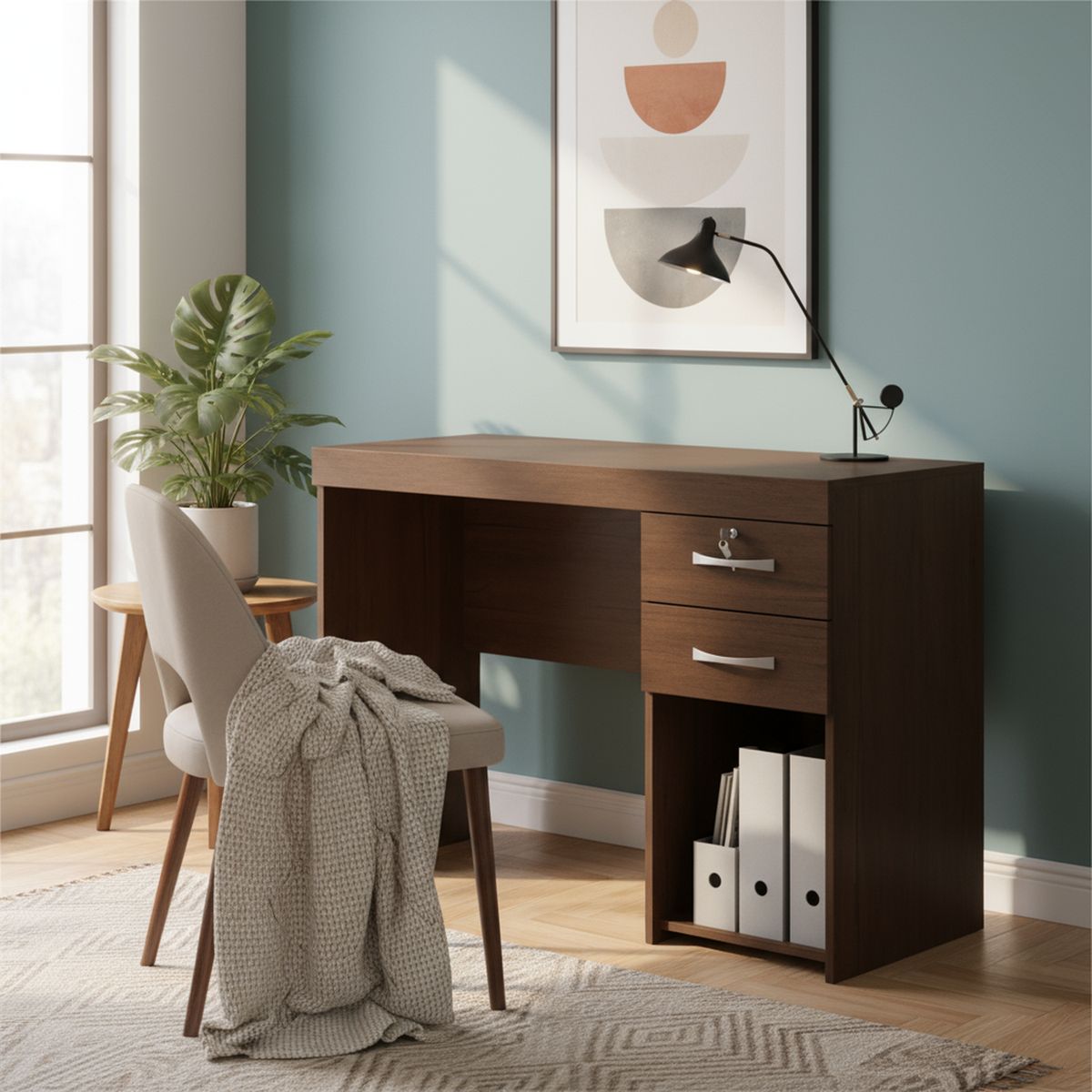 DI PORETTI - Escritorio Lara Café 121x82x46.5 cm