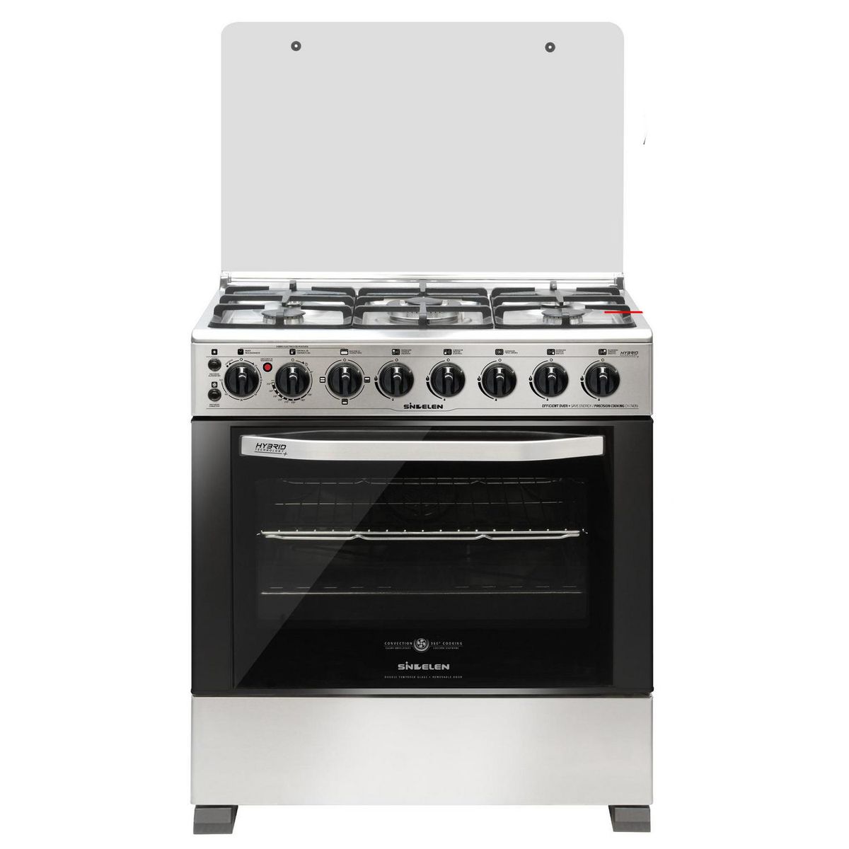 SINDELEN - Cocina a Gas 5 Platos Inox - Negro CH-740NI