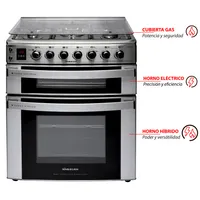 Cocina a Gas 5 Platos Inox CH-770DHIN