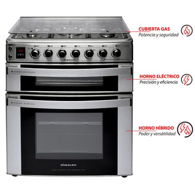Imagen 2 del producto Cocina a Gas 5 Platos Inox CH-770DHIN
