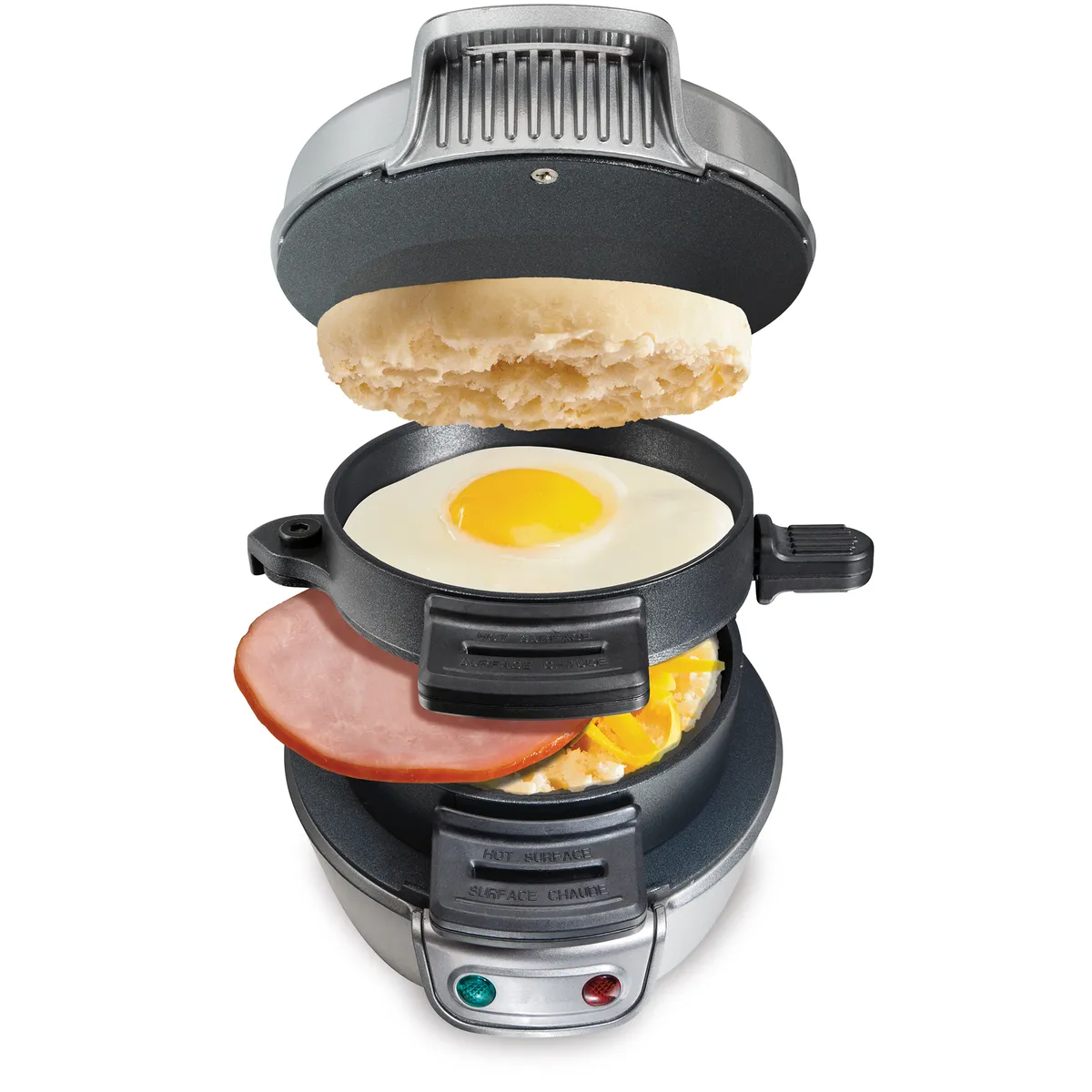 HAMILTON BEACH - Sandwichera Breakfast Maker 600 W SDW-25475-CL