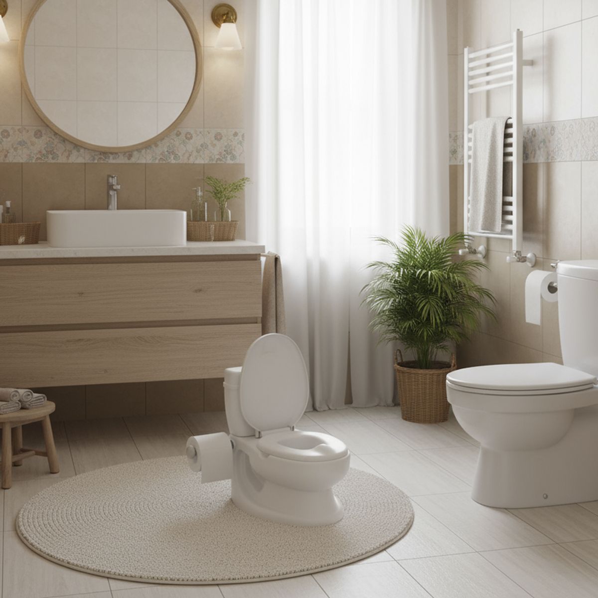 KIDSCOOL - Pelela De Aprendizaje Blanca