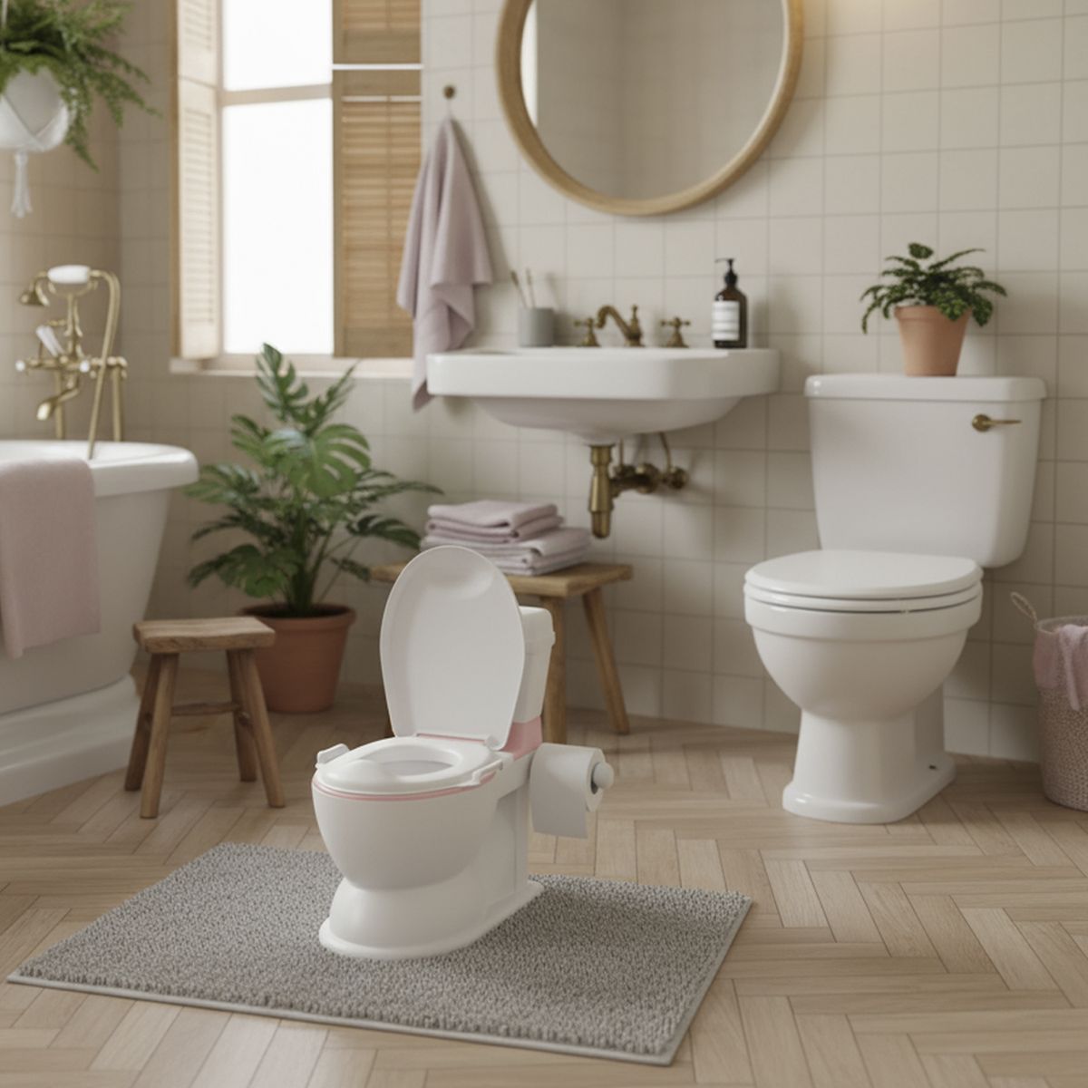 KIDSCOOL - Pelela De Aprendizaje XL Rosado