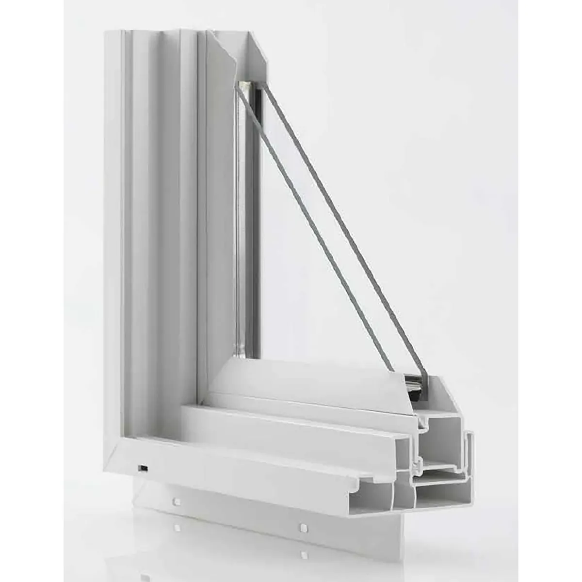 TERMOHOME - Ventana corredera PVC Una hoja móvil 100x100 cm Vidrio Termopanel Blanco