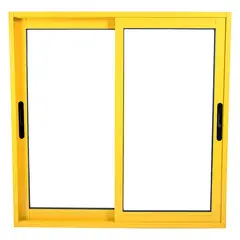 TERMOHOME - Ventana corredera Aluminio Corredera 140x120 cm Vidrio Termopanel Amarillo