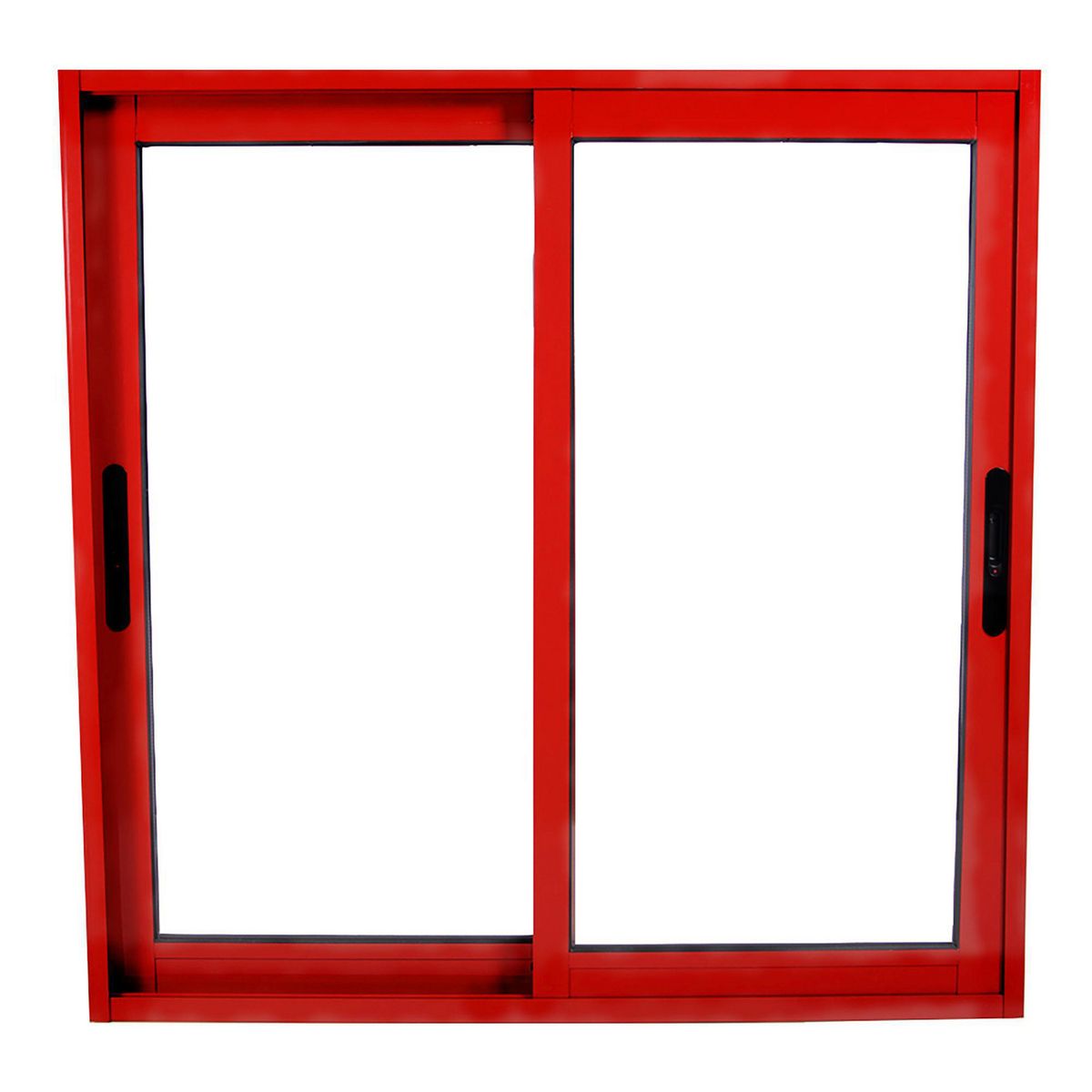 TERMOHOME - Ventana corredera Aluminio Corredera 150x100 cm Vidrio Termopanel Rojo
