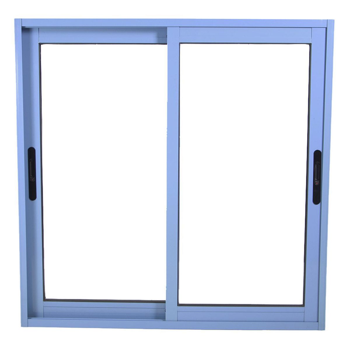 TERMOHOME - Ventana corredera Aluminio Corredera 100x100 cm Vidrio Termopanel Celeste