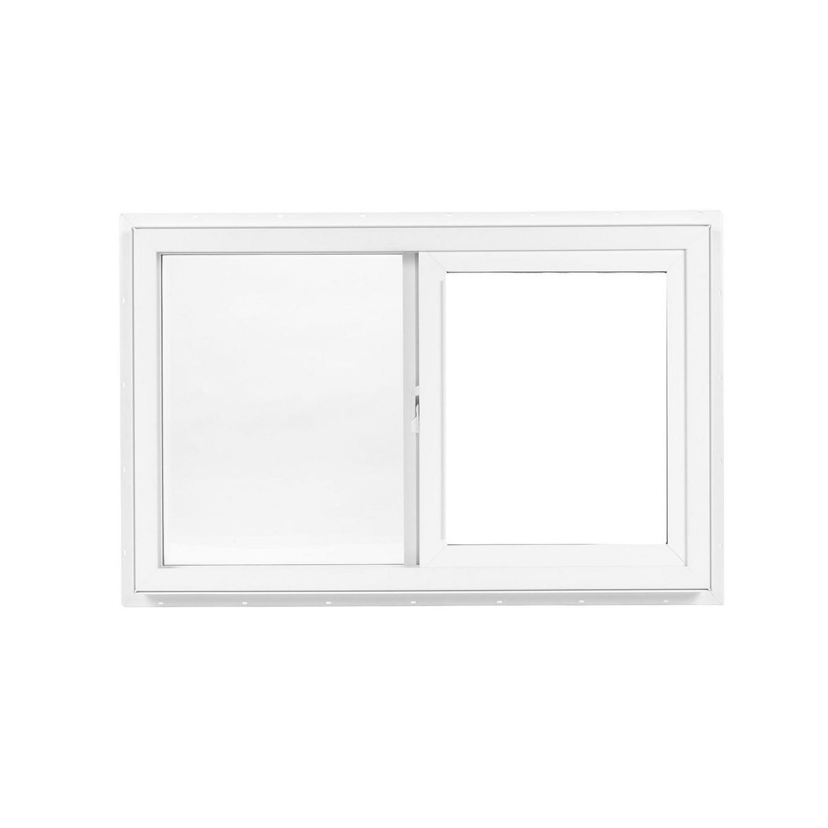 TERMOHOME - Ventana corredera PVC Una hoja móvil 120x120 cm Vidrio Termopanel Blanco