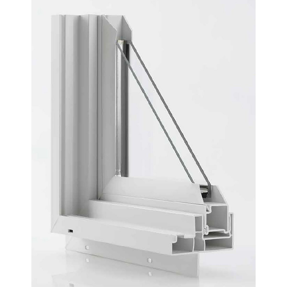 TERMOHOME - Ventana corredera PVC Una hoja móvil 120x120 cm Vidrio Termopanel Blanco