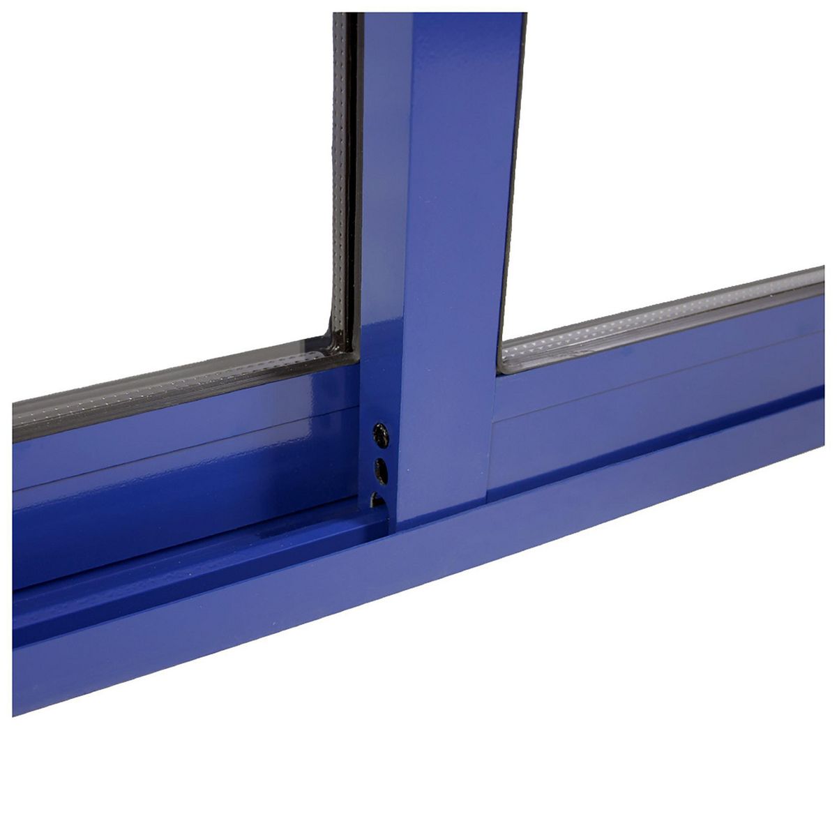 TERMOHOME - Ventana corredera Aluminio Corredera 150x100 cm Vidrio Termopanel Azul oscuro