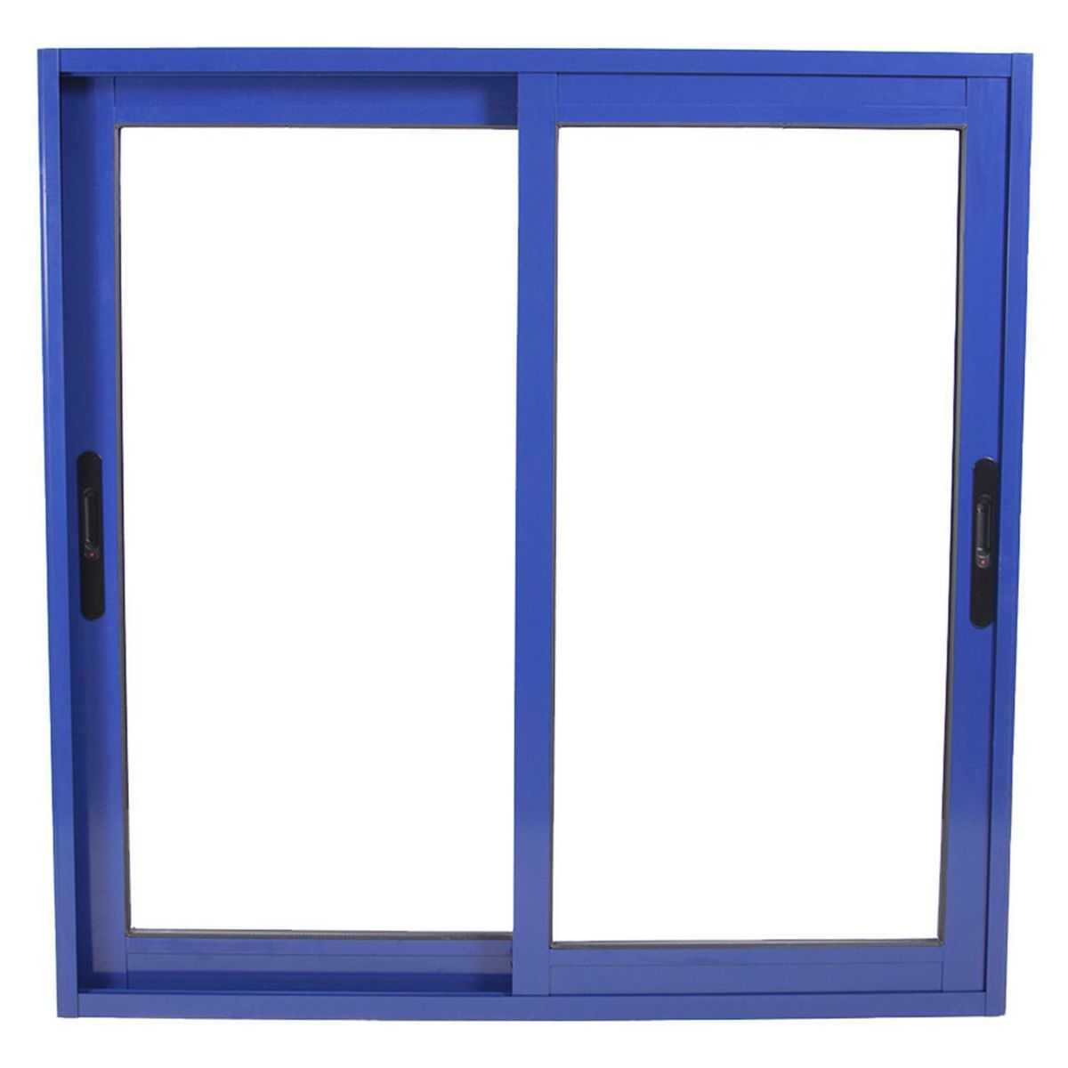TERMOHOME - Ventana corredera Aluminio Corredera 100x100 cm Vidrio Termopanel Azul oscuro