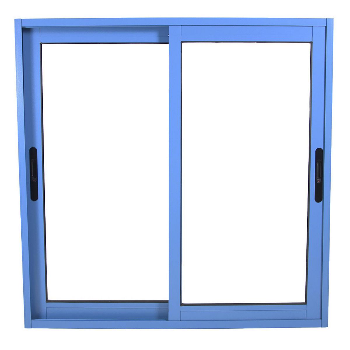 TERMOHOME - Ventana corredera Aluminio Corredera 100x100 cm Vidrio Termopanel Azul claro