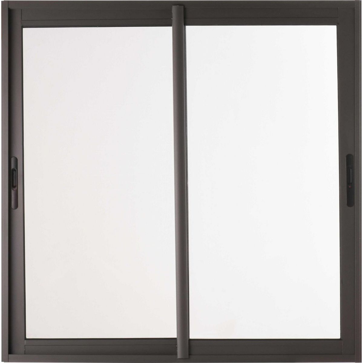 TERMOHOME - Ventana corredera Aluminio Corredera 100x100 cm Vidrio Termopanel Grafito