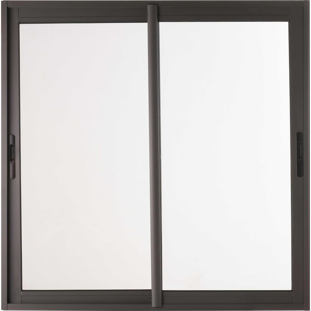 TERMOHOME - Ventana corredera Aluminio Corredera 100x100 cm Vidrio Termopanel Grafito