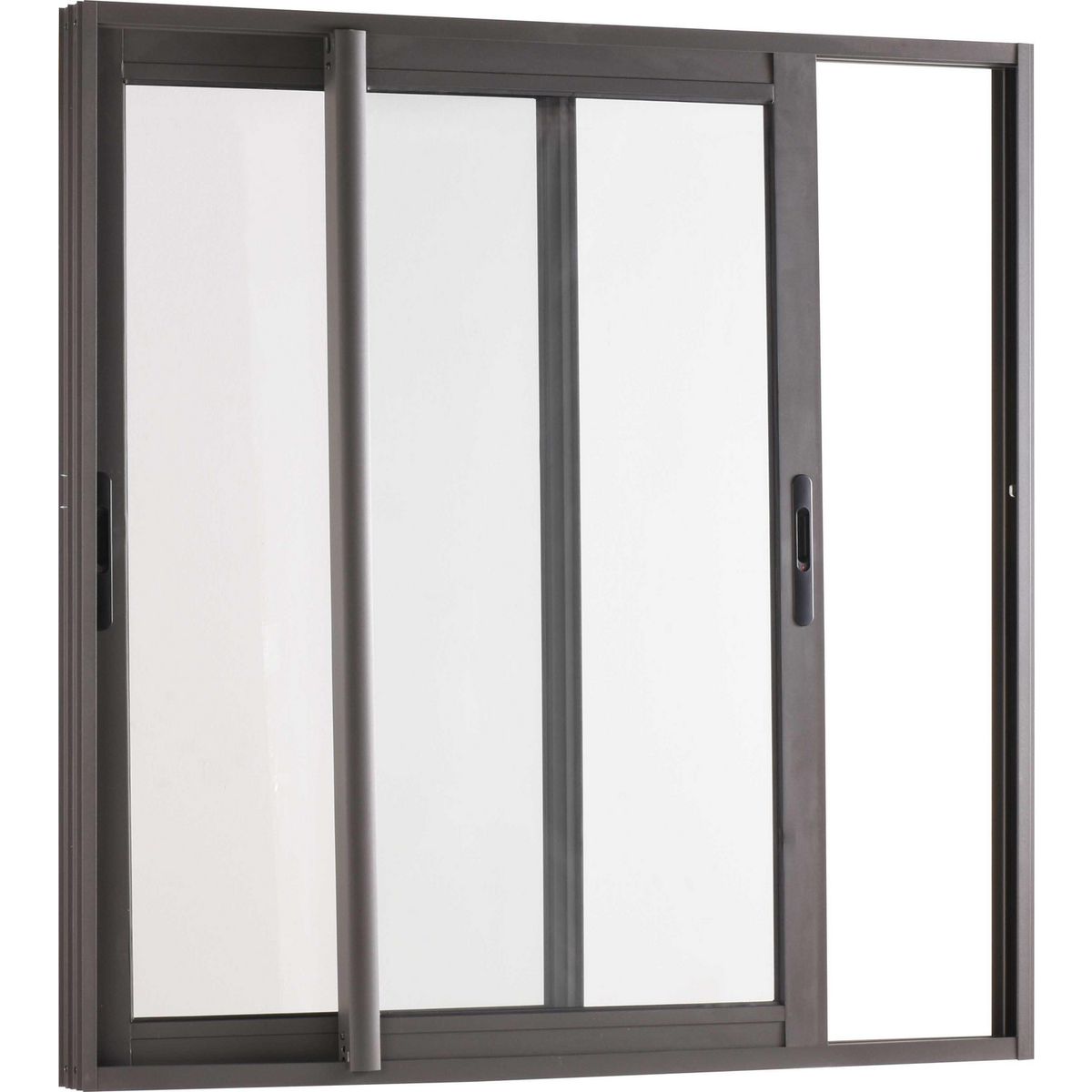 TERMOHOME - Ventana corredera Aluminio Corredera 100x100 cm Vidrio Termopanel Grafito