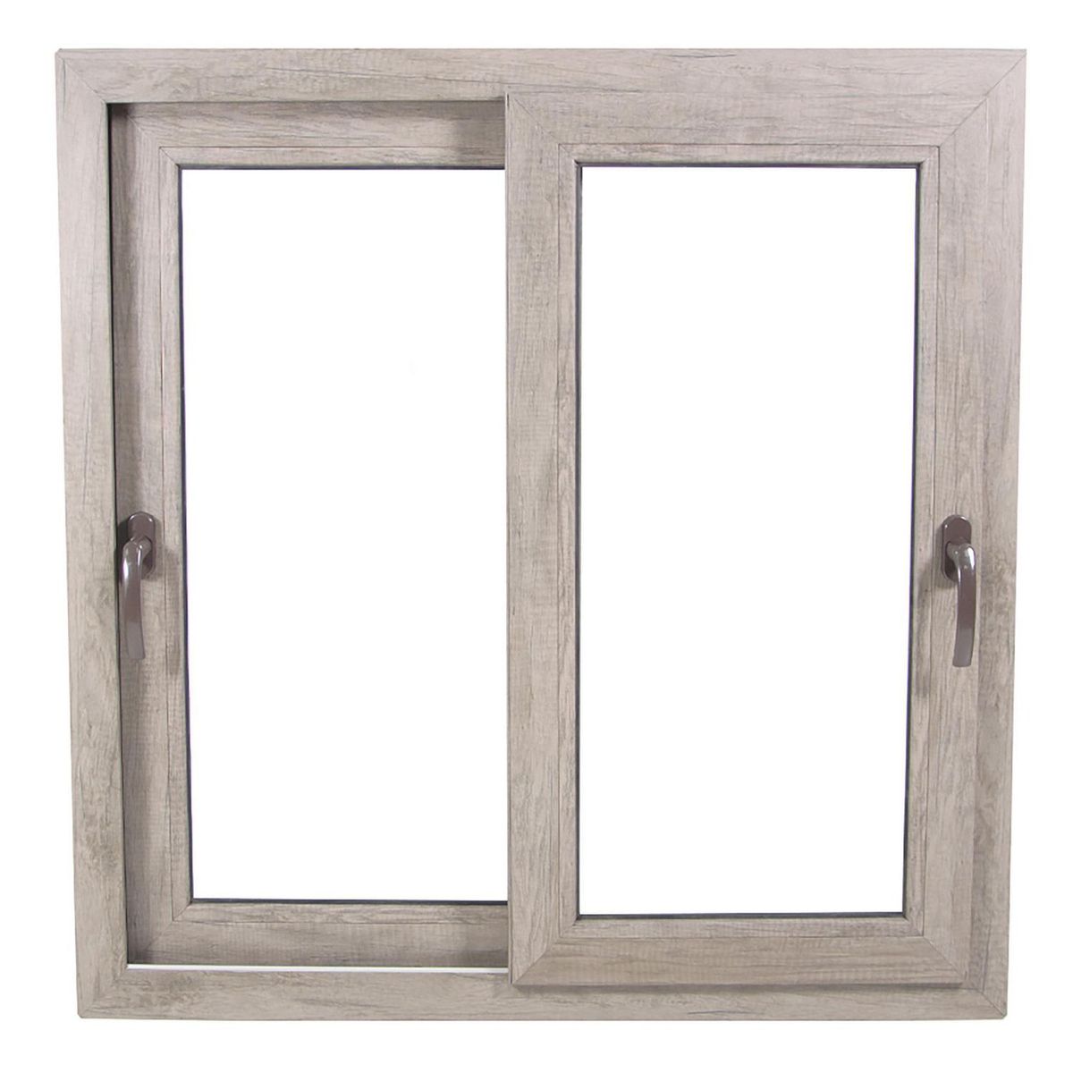 TERMOHOME - Ventana corredera PVC Corredera 100x100 cm Vidrio Termopanel Madera Monument