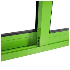 TERMOHOME - Ventana corredera Aluminio Corredera 120x120 cm Vidrio Termopanel Verde claro