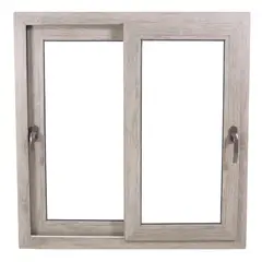TERMOHOME - Ventana corredera PVC Corredera 120x120 cm Vidrio Termopanel Madera Monument