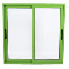 TERMOHOME - Ventana corredera Aluminio Corredera 140x120 cm Vidrio Termopanel Verde claro