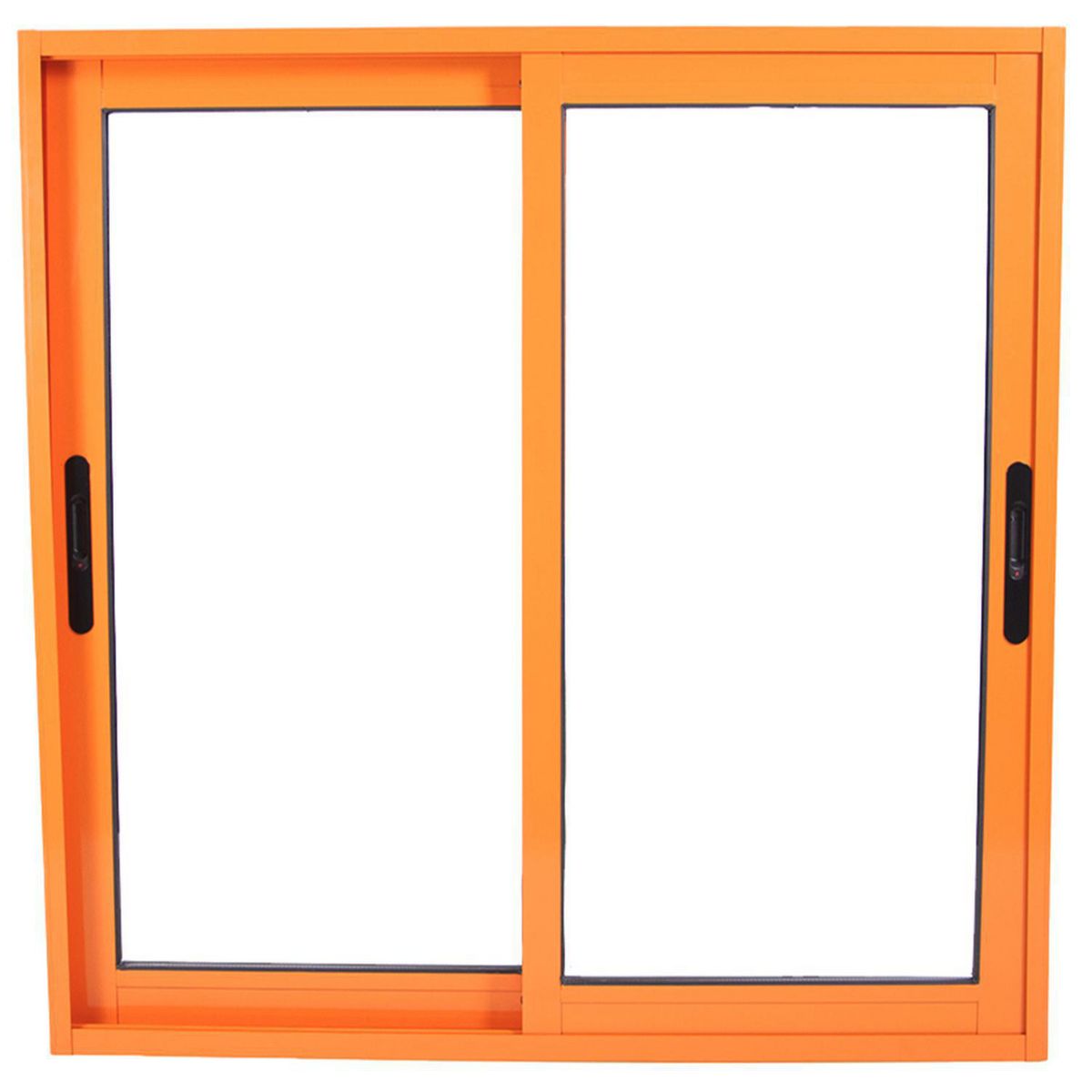 TERMOHOME - Ventana corredera Aluminio Corredera 100x100 cm Vidrio Termopanel Naranja
