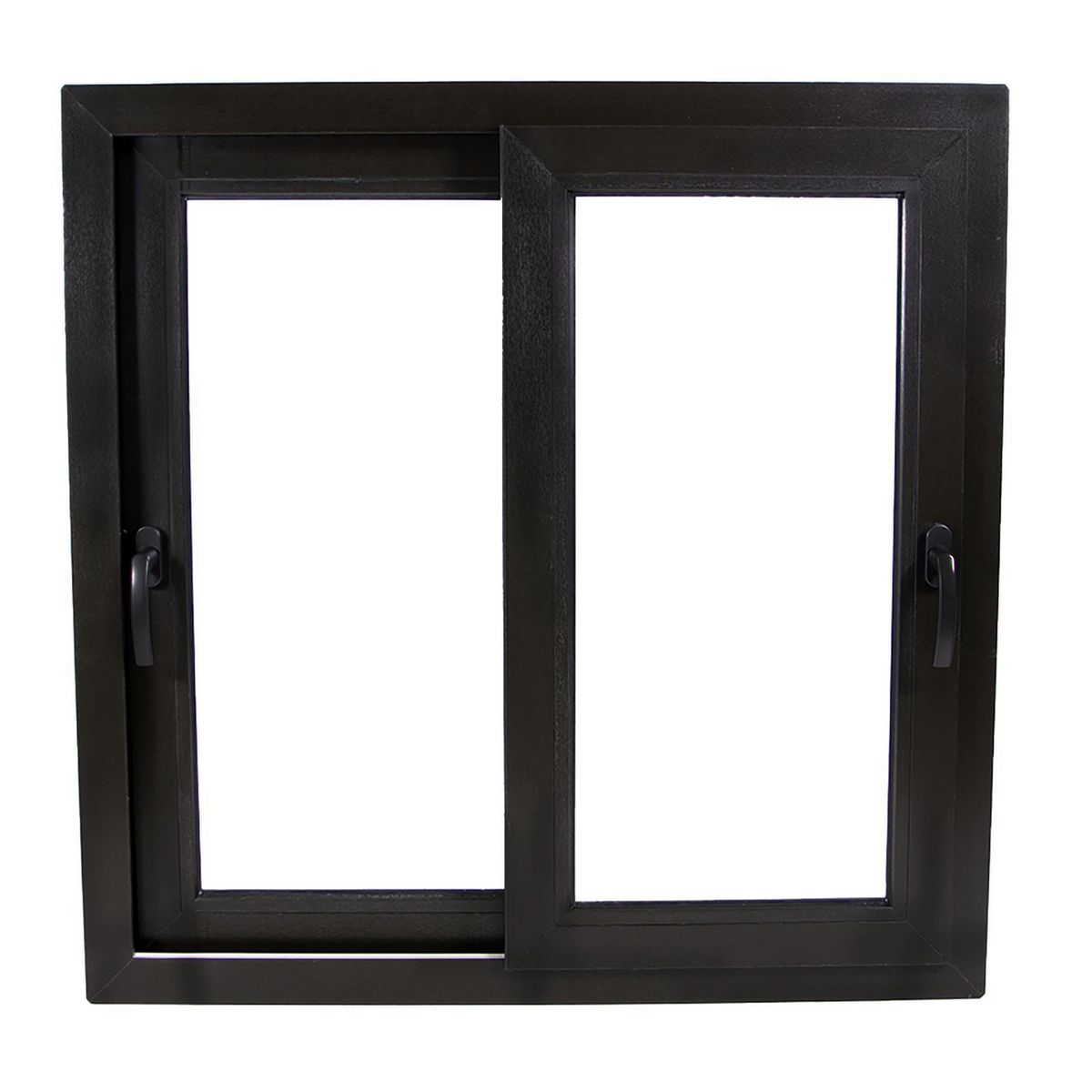 TERMOHOME - Ventana corredera PVC Corredera 120x120 cm Vidrio Termopanel Black Brown