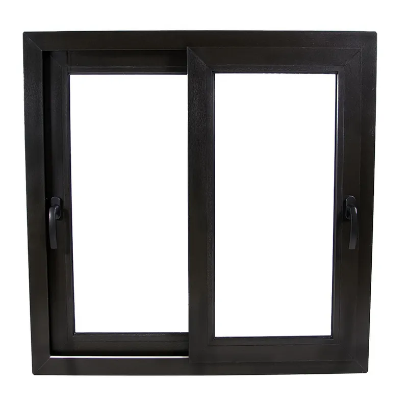 TERMOHOME - Ventana corredera PVC Corredera 100x100 cm Vidrio Termopanel Black Brown