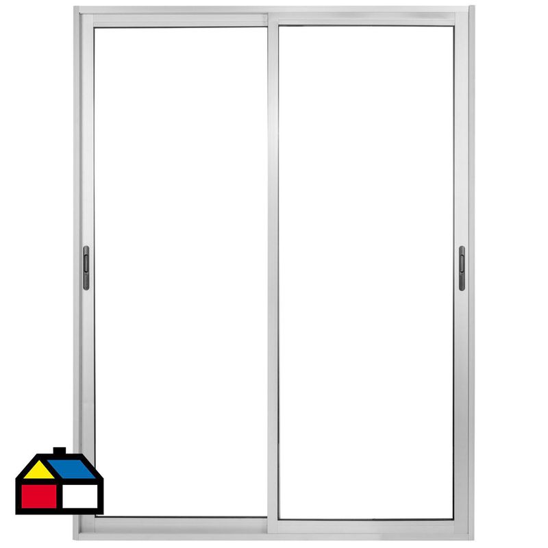 TERMOHOME - Ventana corredera Aluminio Corredera 100x100 cm Vidrio Termopanel Mate o gris
