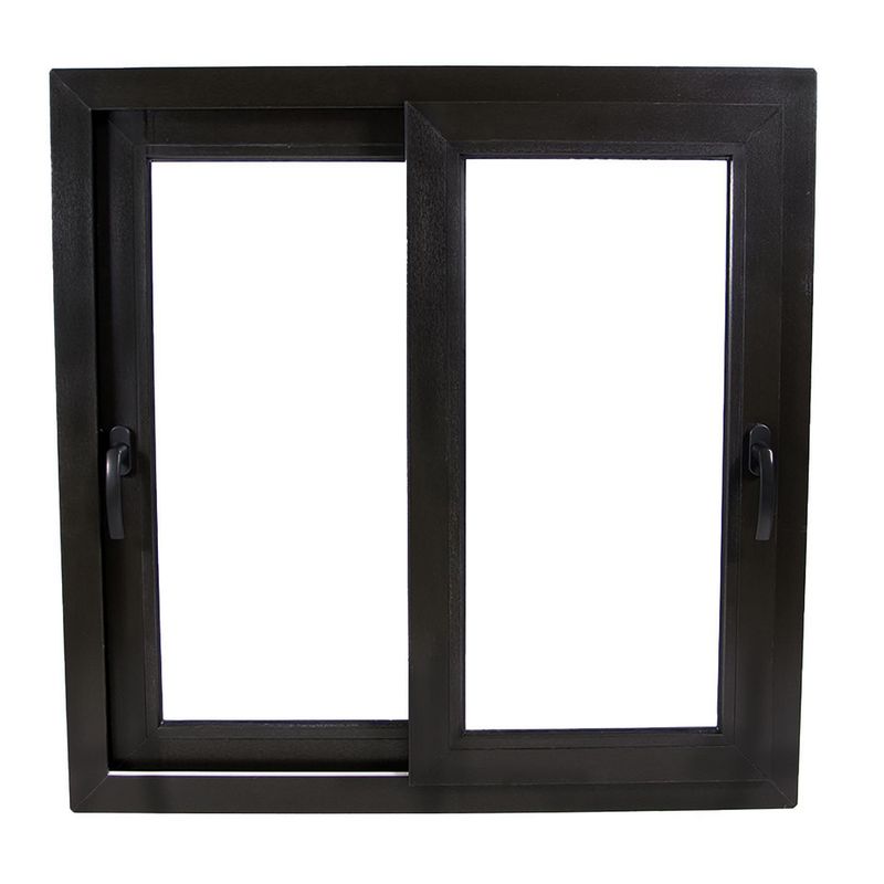 TERMOHOME - Ventana corredera PVC Corredera 140x120 cm Vidrio Termopanel Black Brown