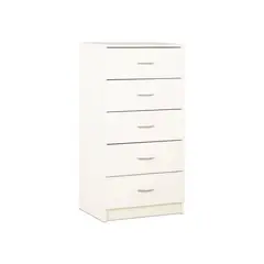 STANFORD - Cómoda 5 Cajón(es) 5 Cajones 55x110x40 cm Blanco