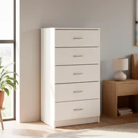 Cómoda 5 Cajón(es) 5 Cajones 55x110x40 cm Blanco