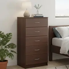 STANFORD - Cómoda 5 Cajón(es) 5 Cajones 55x110x40 cm Chocolate
