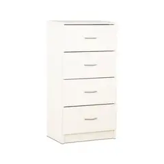 STANFORD - Cómoda 4 Cajón 4 Cajones 50x105x32 cm Blanco