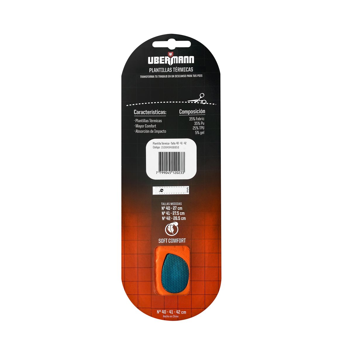 UBERMANN - Plantilla termica talla 40-42