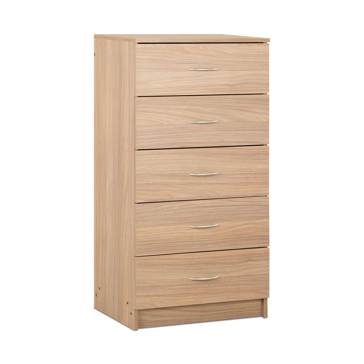 STANFORD - Cómoda 5 Cajón 5 Cajones 55x110x40 cm Nogal