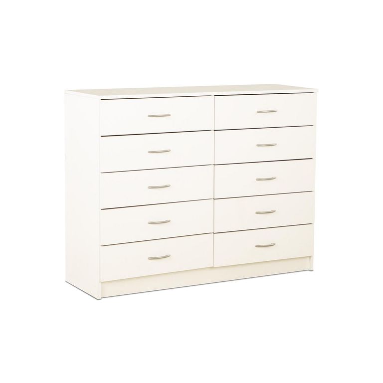 Cómoda 10 Cajón(es) DB 120x93x40 cm Blanco
