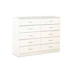 STANFORD - Cómoda 10 Cajón(es) DB 120x93x40 cm Blanco