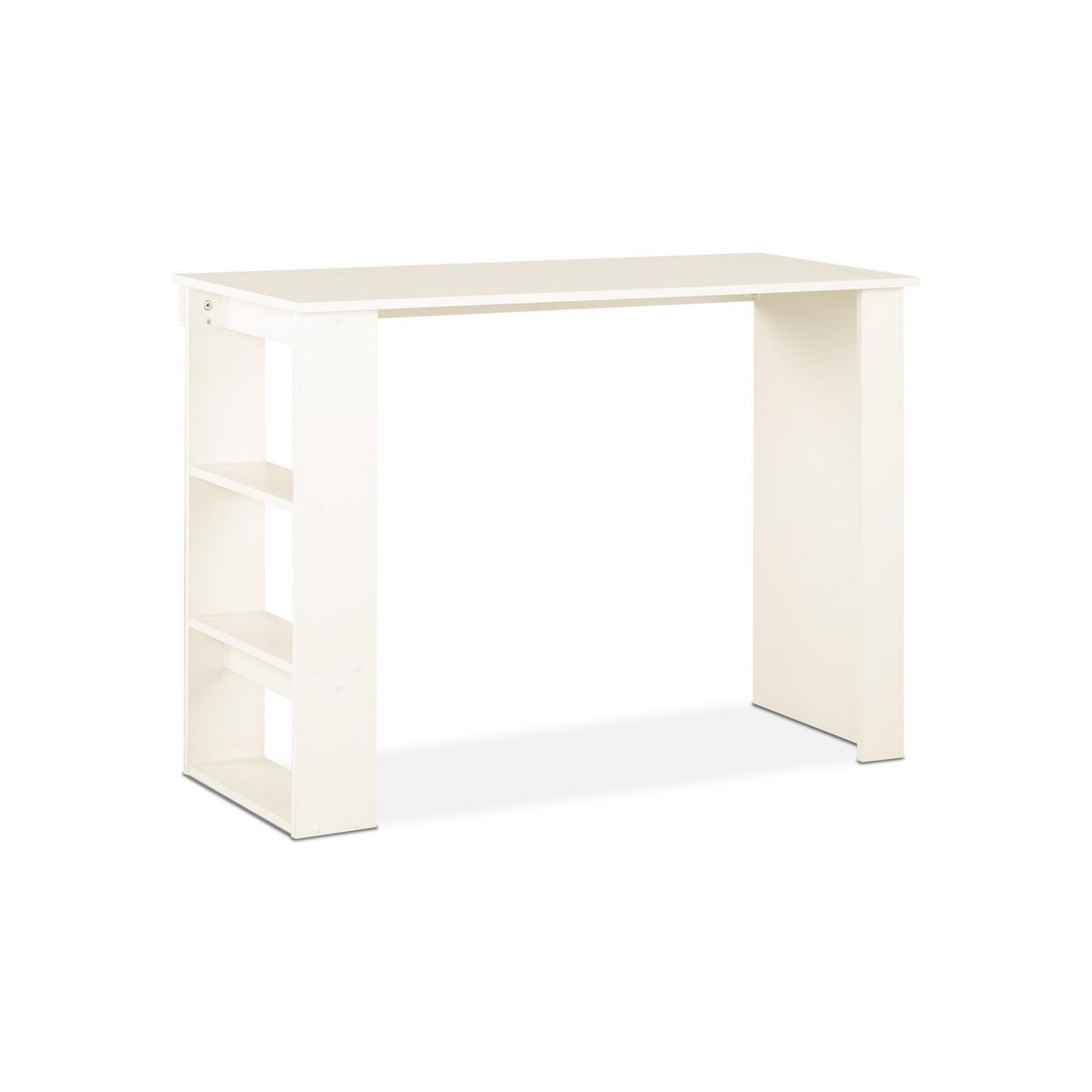 STANFORD - Escritorio 2 Repisas Blanco 110x80x48 cm