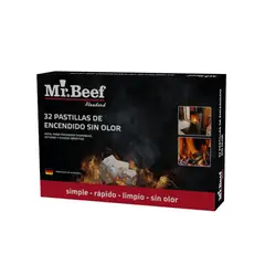 MR BEEF - Pastillas de encendido sin olor 32 unidades
