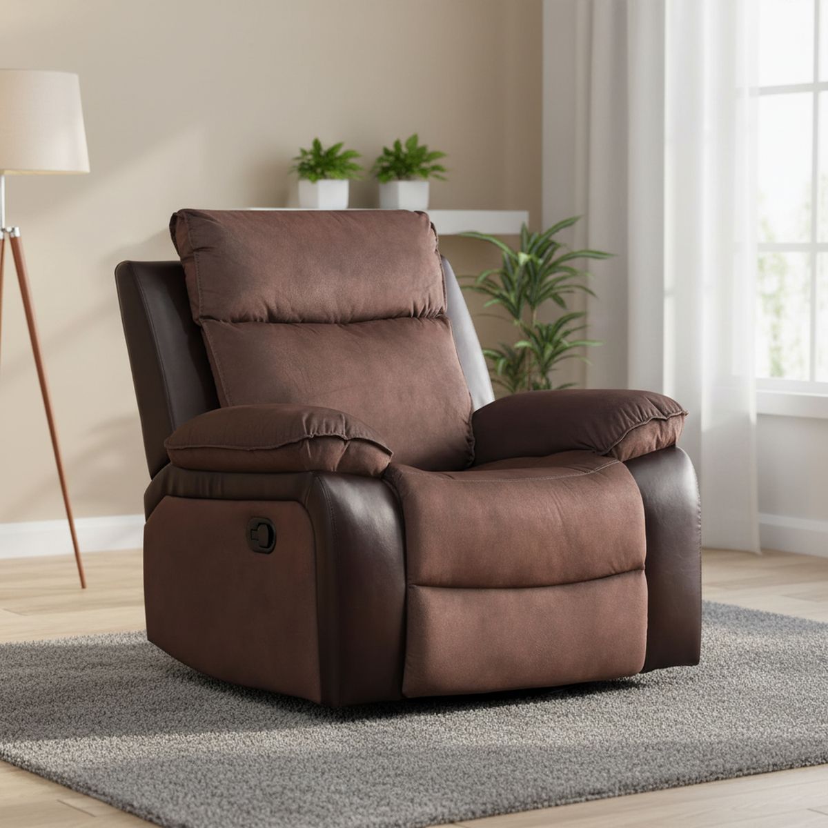 JUST HOME COLLECTION - Bergere 1 cuerpo Brunei 102x100x97 cm Café