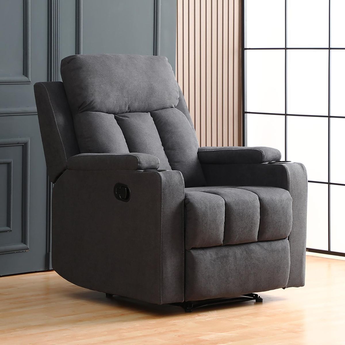 JUST HOME COLLECTION - Bergere 1 cuerpo Delhi 85x99x95 cm Grafito