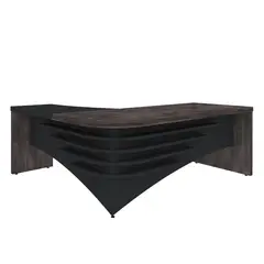 RODLER - Escritorio RD329 Negro con café 180x76x200 cm