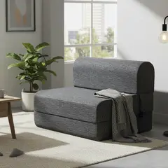 MANTAHUE - Sofá Cama Genova Gris Oscuro 105x165x18 cm