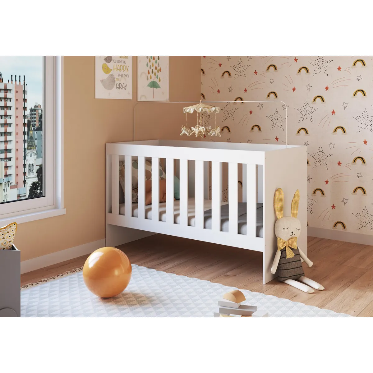 KIDSCOOL - Cuna Amore Blanco 79.4x63x132.6 cm