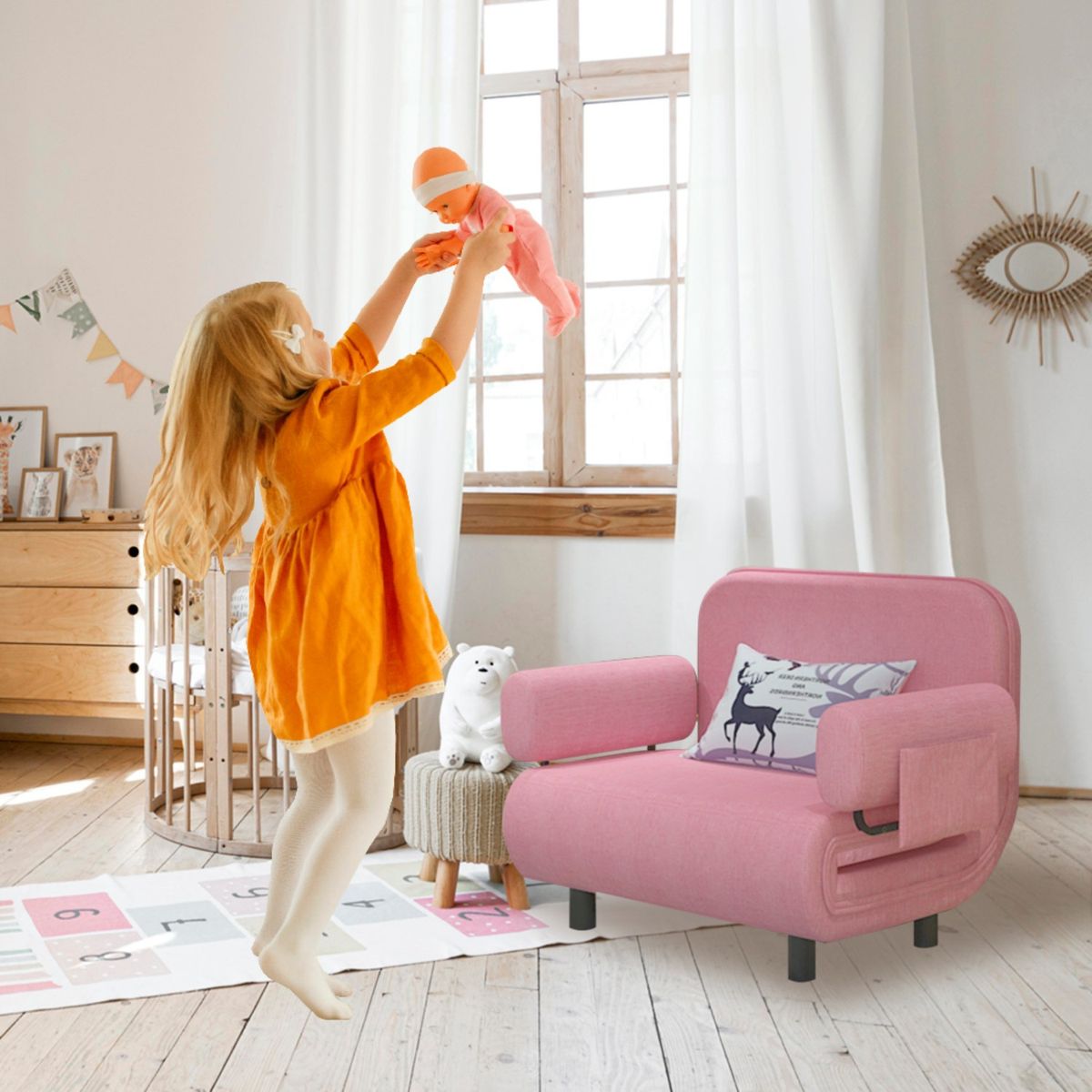 KIDSCOOL - Sofá Infantil Rosado 82x80x80 cm